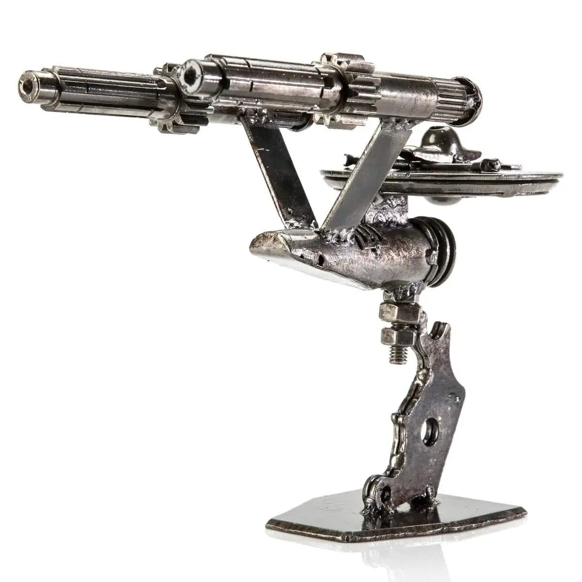 Enterprise Star Trek Inspired Recycled Metal Sculpture
