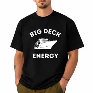 Funny Cruise Ship Shirt Men - Big Deck Energy-Shirt Graphic Tees Summer Clothes Men Shirts Street Wear Vintage Shirts Graphic Tees Men Camisas Para Hombre Funny Shirts Printed & Shipped In USA