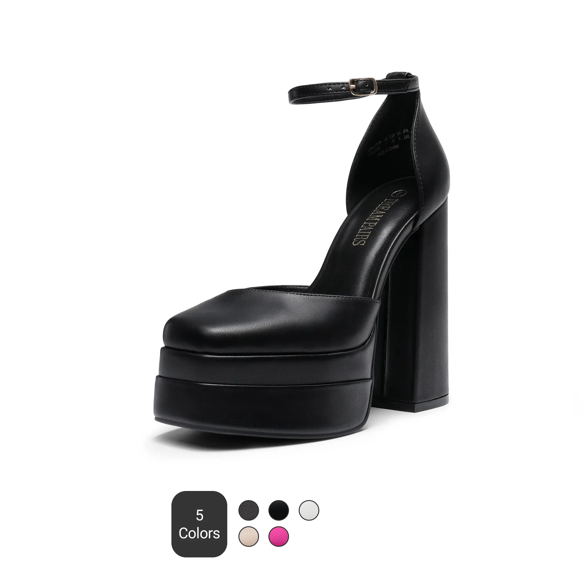 DREAM PAIRS Women's Fashion Platform High Heels - Elegant Square Toe, Ankle Strap, Chunky Heeled Shoe for All-Season Wear,shoes for back to school,back to school shoes
