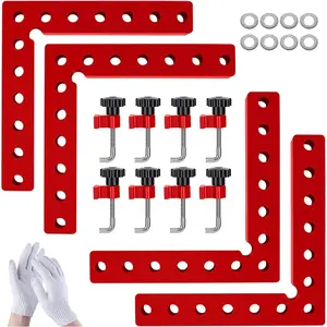 Corner Clamps for Woodworking,  4 Pack 90  Right Angle Clamp, 5.5"  Clamping Squares Woodworking Tools for Cabinets, Drawers, Frames, DIY Projects, Gifts for Men Dad