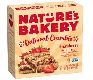 Nature's Bakery Oatmeal Crumble Strawberry Bars, 1.41 Oz, 6 Ct