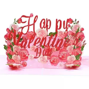 Valentines Day Card, Romantic Valentine 3D Pop Up Card for Him or Her, Gift for Boyfriend, Girlfriend, Wife or Husband, Premium Handcrafted 3D Popup Cards