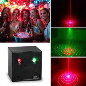 RGB Mini Portable Stage Lights - Rechargeable Disco Party Atmosphere Lights, Charges from Your Computer, Power Bank or Any Device with A USB Port, 32 Lighting Effects for Gatherings