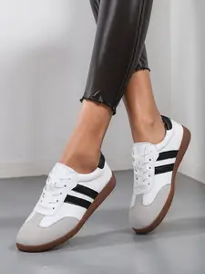 Women's Fashionable Patchwork Lace Up Low Top Sneakers, Casual Comfortable Breathable Sports Running Shoes, Athletic Shoes, All-match Round Toe Shoes for Daily Wear