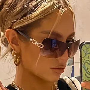 Oversized Gradient Sunglasses for Women Vintage Lady Style Sunnies Shades Sun Glasses Female Unisex Summer Fashion