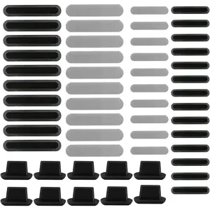 44 Pack Speaker  Stickers Protector with 10 count  Anti Dust Plugs Caps, Mesh Speaker Anti Dust Adhesive Cover Compatible with  16 15 14 13 12 Pro, 2 Sizes, 2 Colors