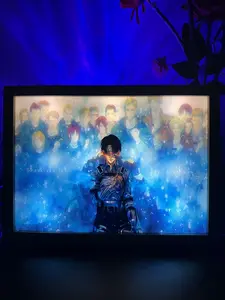 Attack on Titan Captain Levi LED Painting Lamp Artwork Night Light