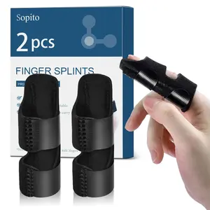 Sopito Finger Splint, 2pcs Finger Brace Support Stabilizer for Index, Middle, Ring Fingers Straightening Arthritis Knuckle Immobilization