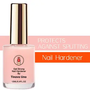 Tinovo Uno Nail Care Liquid Pink Nail Hardener 12ml, Manicure, Naturally Dry, No Drying Required, Decorative Nails, Natural Sheer Pink for Enhanced Shine and Gloss, Nail Art Product