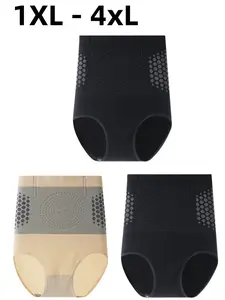 Large Size, 3-Pack, + Skin Tone +, Triangle Belly Control Briefs for Women, Postpartum Shapewear, All Seasons