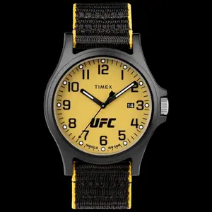 Timex Men's UFC Apex Yellow Dial 40MM Case Indiglo Light Fabric Strap Watch