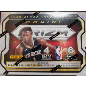 2020-21 Prizm Basketball Blaster - Green Pulsar and Purple Wave - 6 Packs per Box / 4 Cards per Pack - Ripped and Shipped