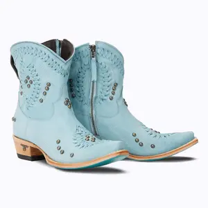 Cossette Bootie by Lane Boots Powder Blue | Bourbon Cowgirl
