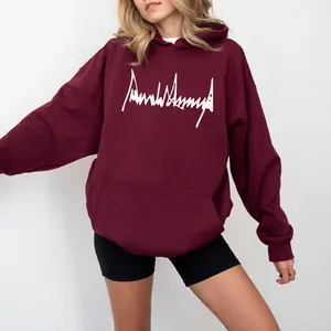 Trump 2025 Signature Hoodie – Take America Back Patriotic Hoodie, Donald Trump Signature Hoodie, American Flag MAGA Pullover