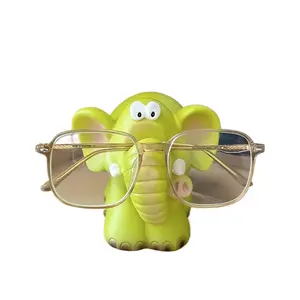 1pc Cute Cartoon Elephant Glasses Stand Office Desk Decor Animal Holder