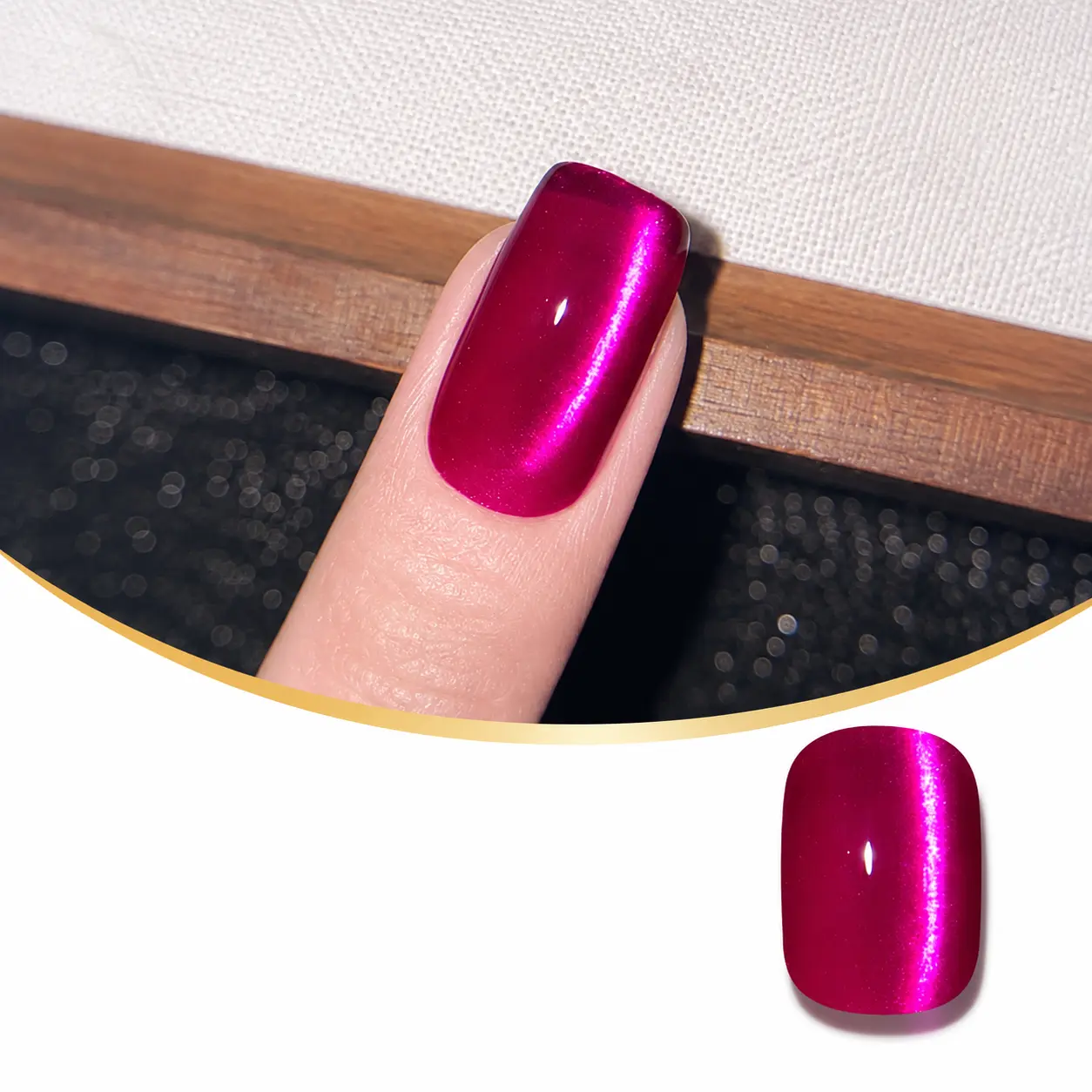 MOLISHA Cat Eye Purple Red Gel Nail Polish Kit with Included Tools, Nail Art Product for Easy Application, Apply With Tool