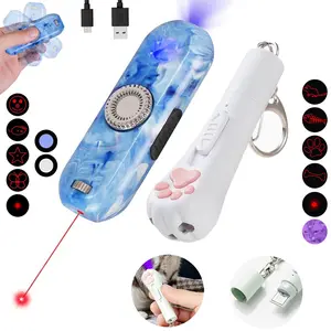 Rechargeable Pet Laser Toy Set, USB Charging, 5 Modes, Light for Urine Detection, Light for Night Lighting, Interactive Play