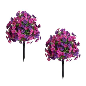Realistic Standing Plant Set, Sun-Resistant Silk Material, Perfect for Spring Summer Decor, Ideal for Entryway Indoor Spaces