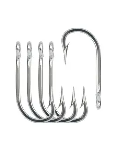 BLUEWING Needle Point Trolling Hooks, 6/0-12/0, Stainless Steel Fishing Hooks Extra Sharp Fish Hooks for Freshwater Saltwater Fishing