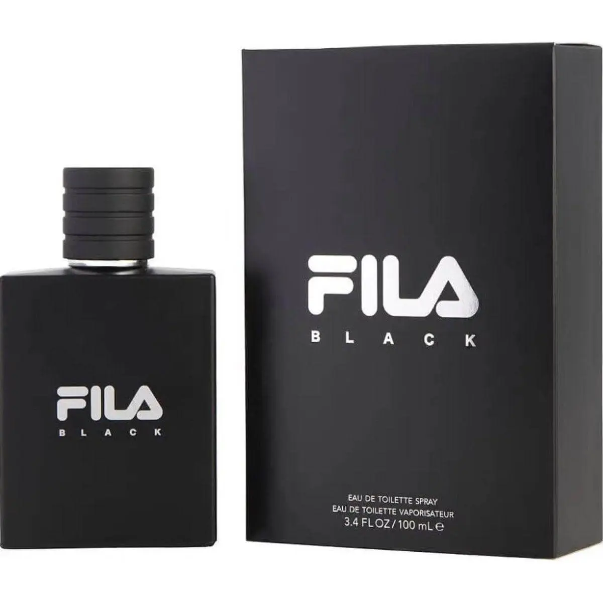 FILA Men's Black Citrus Eau de Toilette (EDT) - 3.4 fl oz Black Spray Perfume, Bergamot Blend with Pepper, Cedarwood and Vetiver Accord, New In Box