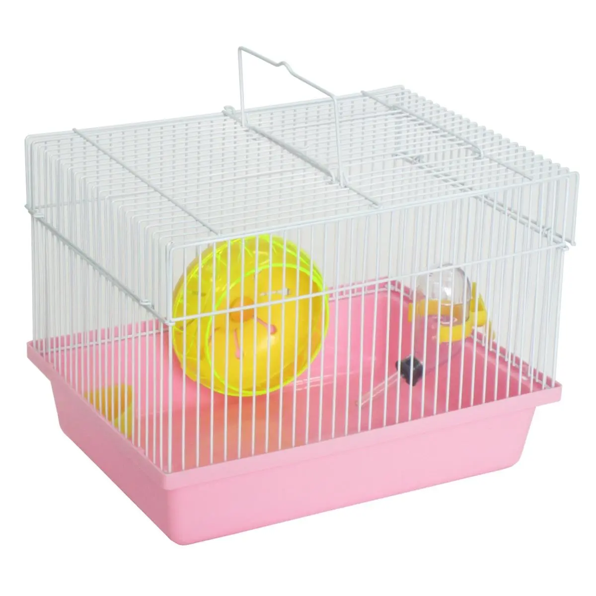 212 MAIN Proper Single-Story Hamster Cage - Pink, Spacious Habitat House for Dwarf Hamsters, Mice, Proper Hamster Cage