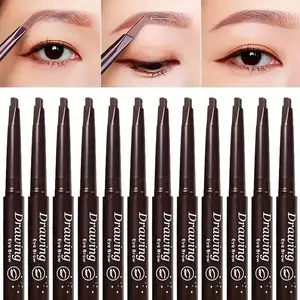 12pcs Dual-End Eyebrow Pencil Set with Brush - Waterproof, 5 Vibrant Colors, Long-Lasting, Easy to Apply, Ideal for All Skin Types, Cosmetic, Makeup, Eyebrow Color|Vibrant Eyebrow Pencils|Waterproof Formula Eyebrow Products