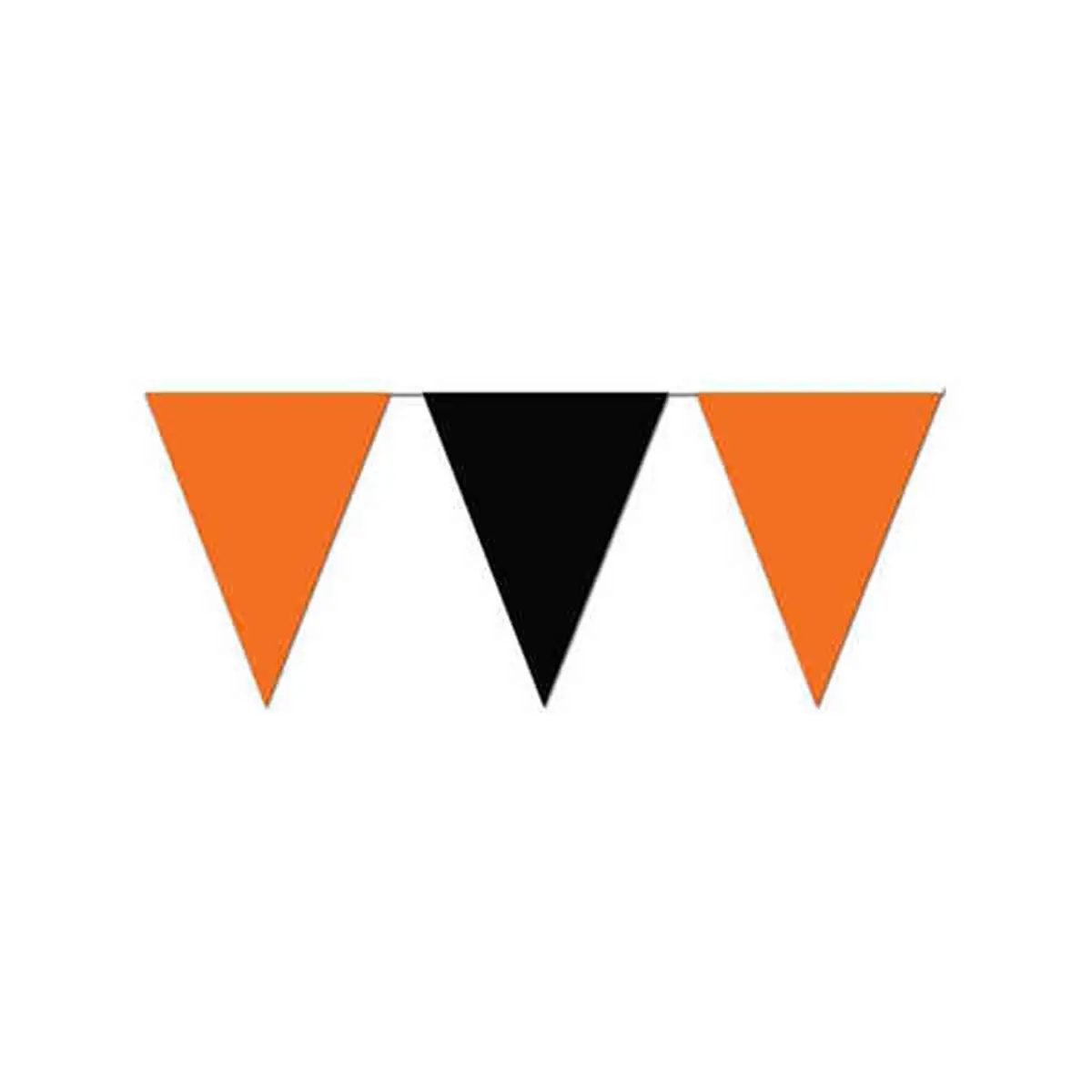 212 MAIN All-Weather Orange and Black Outdoor Pennant, Party Pennant Banner - Pack of 12