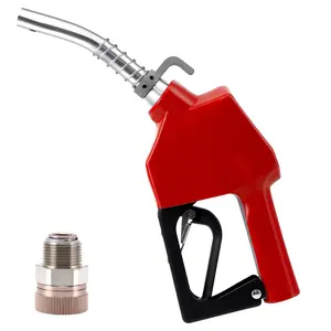 Automotive High-Performance Automatic Fuel Nozzle with 3/4" NPT Inlet, 13/16" Spout, 16 GPM Rate, Auto Shutoff, Ergonomic Aluminum & PVC Handle, Hook & Swivel Device for Gasoline, Diesel, Biodiesel Engine & Transmission Repair Tools