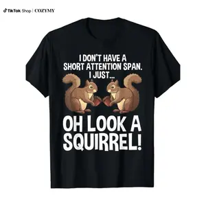 Funny ADHD Squirrel Design T-Shirt for Men Women Chipmunk Pet Lovers
