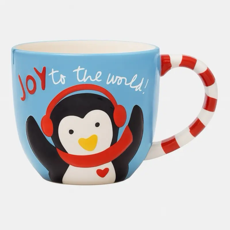Penguin  Reusable Mug – “Joy to the World”