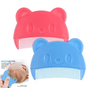 2PCS Baby Cradle Cap Brush & Comb Set – Newborn Hair Comb & Soft Brush, Gentle Dandruff Removal Kit, Bear Shape Easy Grip, Fine Tooth Shampoo Treatment, Safe Baby Grooming Essentials