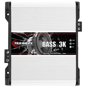 Taramps BASS 3k 1 Ohm 1 Channel Amplifier 3000 Watts RMS, Monoblock, Subsonic Filter, Low Pass Crossover, Bass Boost, RCA, Class D, Car Audio System, Great for Subwoofers, Max Power