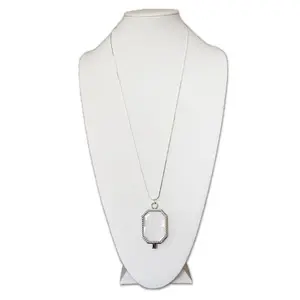 Neckglasses  Dianna Locket Reading Glass - Silver, Strength 1.5