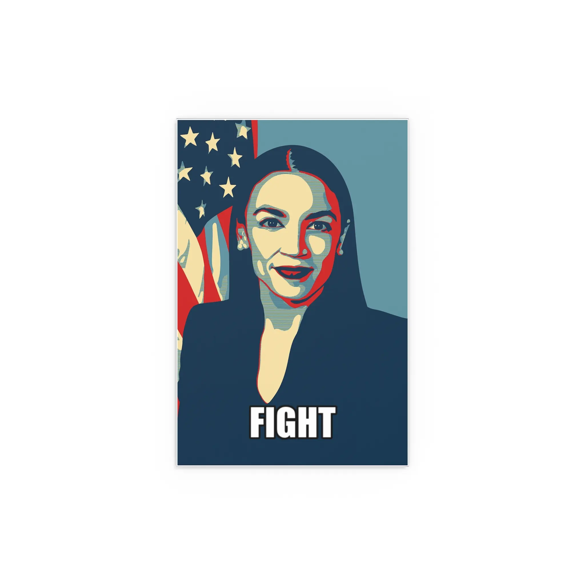 Silk Hope Poster, AOC Fight empowering quality, Political Print, Activist Art, Feminist Decor, Home Office Wall Art, Gift for Activist