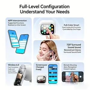 Smart Earphones, Touch Screen Wireless Earphones, 48H Battery Life, Intelligent Control Of Multimedia, Stylish Multifunctional Earphones