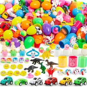 36pcs/48pcs/72pcs/100pcs/200pcs Prefilled Easter Eggs Toys and Stickers Egg Hunt,Filled with Toys Party Favors for Kids Boys Girls Easter Eggs Hunt,Basket Stuffers Fillers,Classroom Prize Supplie  Kids Outdoor Play