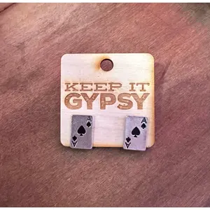 Playing Card Stud Earrings