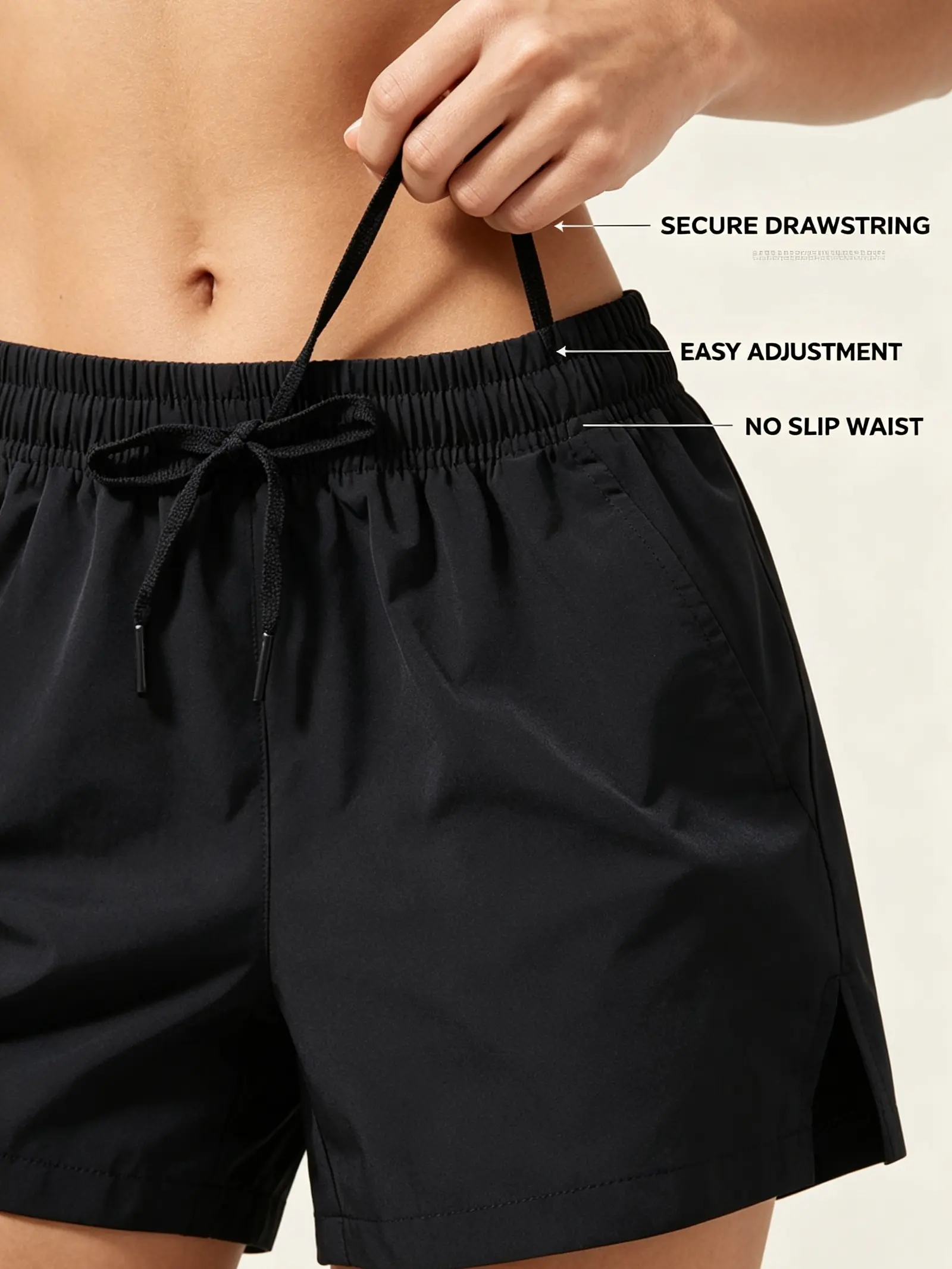 Men's Quick Dry Swim Trunks Drawstring Elastic Waist Beach Shorts with Pockets Casual Breathable