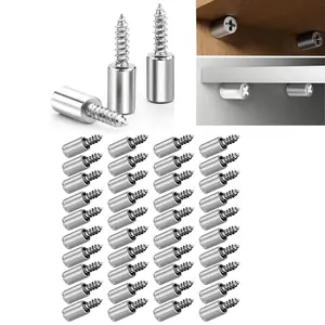 40Pcs Self-Tapping Screws for Cabinets - Non-Slip Sleeve Shelf Pins, Laminate Fixed Support Pegs Suitable for Kitchens, Shoe Cabinets, and Wine Cabinets, TikTokShopBlackFriday