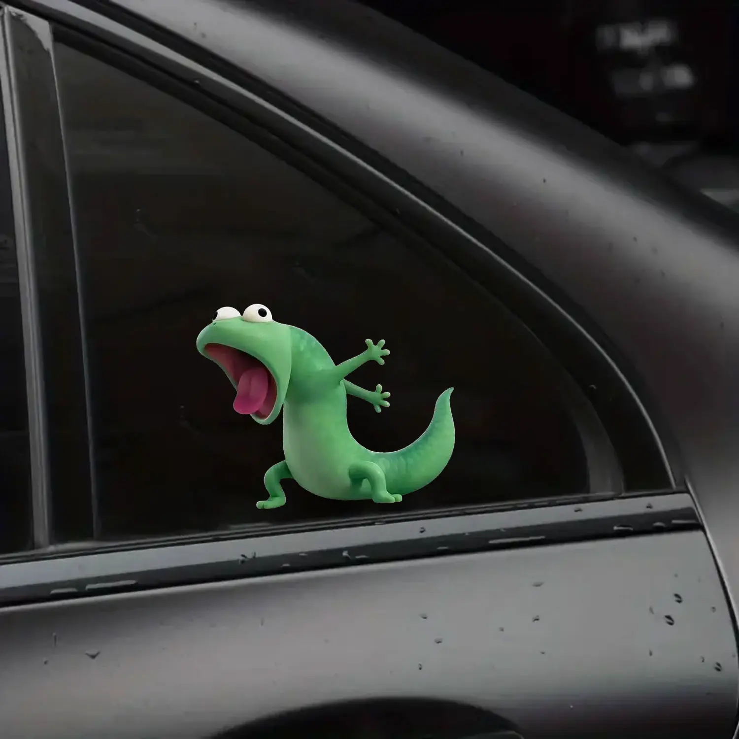 Peeking Gecko Car Window Sticker, Cute Lizard Decal, Funny Reptile Vinyl Die Cut, Waterproof Laptop Car Sticker, Gift Idea