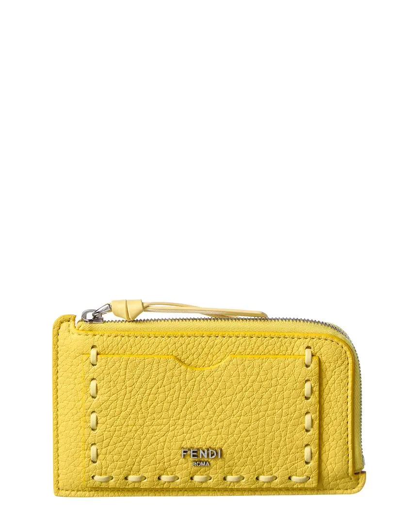 FENDI Peekaboo Leather Card Holder