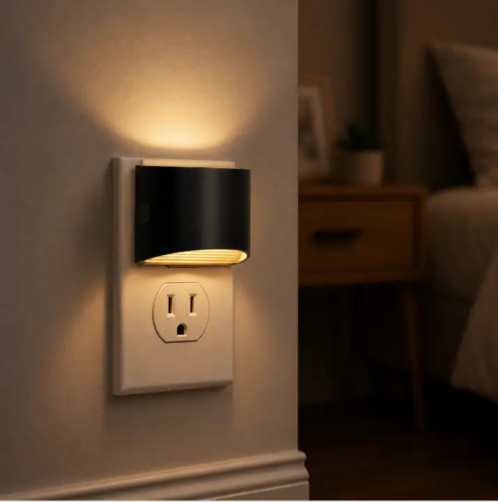 LED Night Light 2 Pack, Plug in Night Lights with Dusk to Dawn Sensor, 3 Brightness Levels, 3000K Warm White