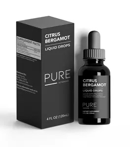 PURE Vitamins Citrus Bergamot Liquid Drops 1000 mg 25:1 Extract 4 oz Vegan Non-GMO High-Absorption Dietary Supplement Made in USA