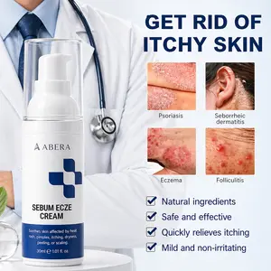 Abera Sebum Ecze Cream - Reduces Itching, Redness, Psoriasis, Dry, Flaky Skin, Moisturizes, Restores Skin