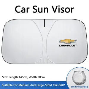 Folding Car Windshield Sunshade Cover, UV Protection Visor for Chevrolet Models, Foldable Design for Enhanced Visibility & Safety
