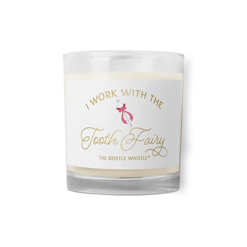 Tooth Fairy Themed Soy Wax Candle in Glass Jar - Light, Neutral Fragrance-Free Home Decoration, House Decoration Wick Candle for Home Supplies