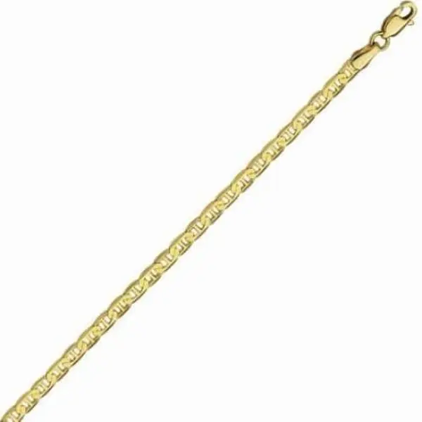Mariner 3mm 18k gold plated chain