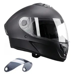 Motorbike Helmet, Comprehensive Coverage, Intelligent Urban ABS & Compact Helmet With Bluetooth Connectivity & Switchable Visor, DOT Certified Comfortable Off-Road Helmet,Size XL