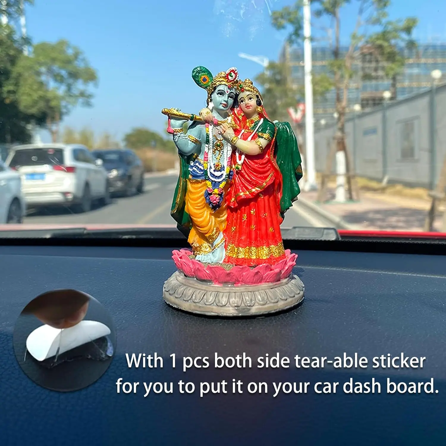 India Idol Radha Krishna Figurine - 3.9”H Hindu Murti God Krishna Radha ...