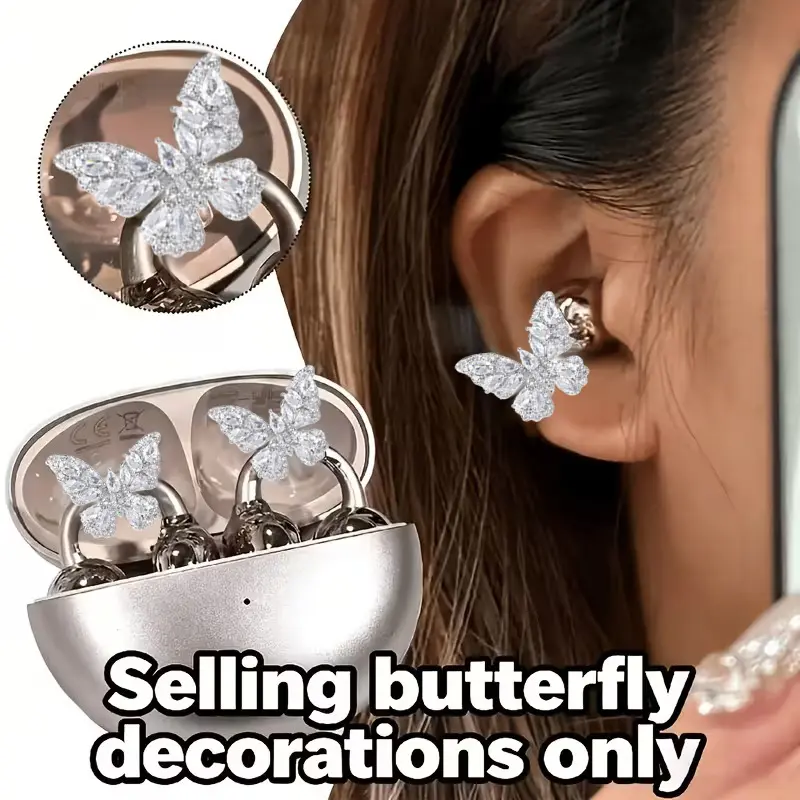 2pcs Female Headphone Additions, Adjustable Headphone Stand, Luxury Bow Headphone Clip, Style Jewelry, Ear Cushions, Cat Ear Headphones, Headphone Additions, Headphone Cushions, Headphone Earmuffs